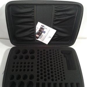 Comecase Battery Storage Case zipper closure black molded ridged construction VG